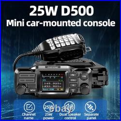 ZASTONE D500 VHF UHF Dual Band 25W DTMF Detachable Panel Mini Mobile Radio + USB