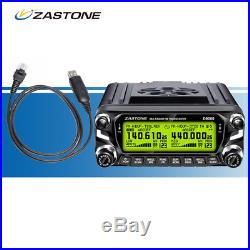 Zastone ZT-D9000 50W Car Mobile Ham FM Radio 50km VHF/UHF Walkie Talkie + Cable